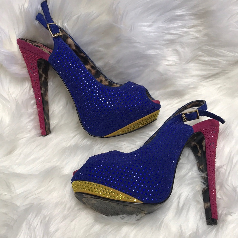 Betsey Johnson Crystalline Platform Pumps / Heels